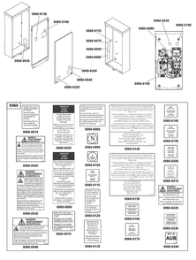 Decals Group - Ats Warning Diagram and Parts List for 071253-00  Briggs and Stratton Generator